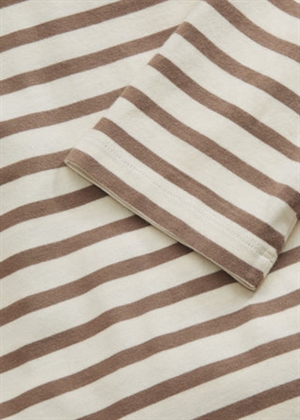 Loui oversized bluse Light Brown/White Stripe Skall Studio 